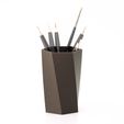 六边形（光）角度1 笔.jpg Hexagon Pencil Holder/Brush Pot