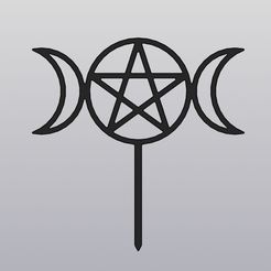 1.jpg Archivo 3D Enrejado Triple luna con pentagrama・Design para impresora 3D para descargar