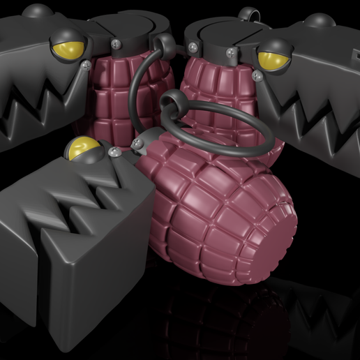 Jinx Chompers Granades - League of Legends Cosplay - LOL 3D print model 3D model