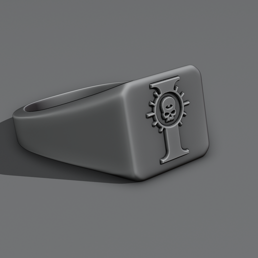 War_hammer 40 K Adept Astronomica Symbol Ring 3D model