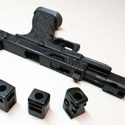 compensators_01.jpg Free STL file Glock compensators・3D printing design to download