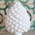 Pigna-ceramica-siciliana-bianco-ricotta-30cm.jpg Original Sicilian Pinecone