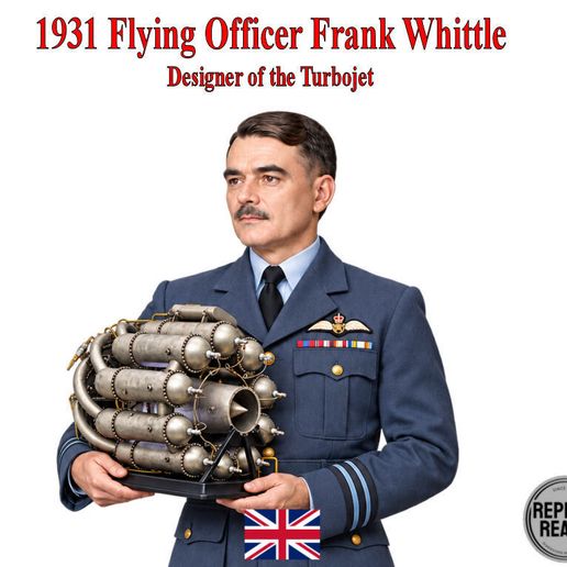 1931 Flying Officer Frank Whittle with Turbojet