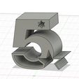 Number-5-upright.jpg Free STL file Number 5・3D print design to download