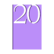 20TableNumber.stl Numéros de table minimalistes 1-22