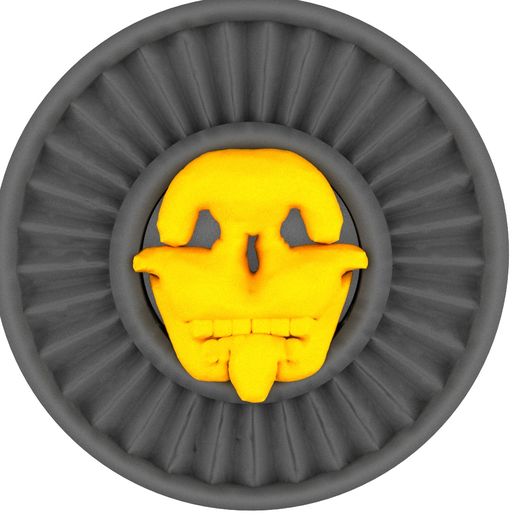 amulett with skull 3D model