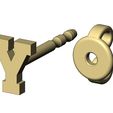 Y-varsity-Stud-earring-04.jpg Brinco de pino com letra Y