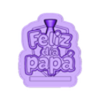 Velabasepapa.stl Feliz Día Papá Molde