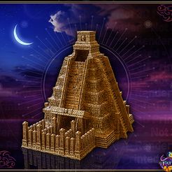 Mayan_RENDER.jpg Fichier STL gratuit Tour de dés du temple maya・Modèle à télécharger et à imprimer en 3D