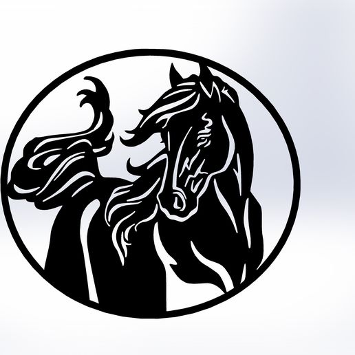 2D WALL DECOR(HORSE) 3D model