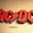 acdc-grupo-musica-rock-vintage-culto-musica-concierto.jpg ACDC Logo Poster sign with horns