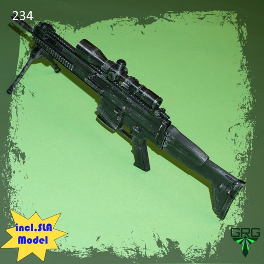 FN SCAR -H PR - scale 1/4 3D model