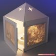02.jpg Christmas lantern with lithopanes - (for electric light sources)