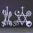 3.png 3d printable All religions multi religions atheist wall art