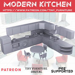 Kitchen.png Файл 3D Современная кухня・Модель 3D-принтера для скачивания