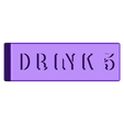 Jenga block - Drink 5.stl Drunk Jenga - (x56 blocks)