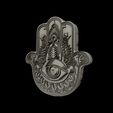 04.jpg Hamsa Hand symbol 3D model relief 03