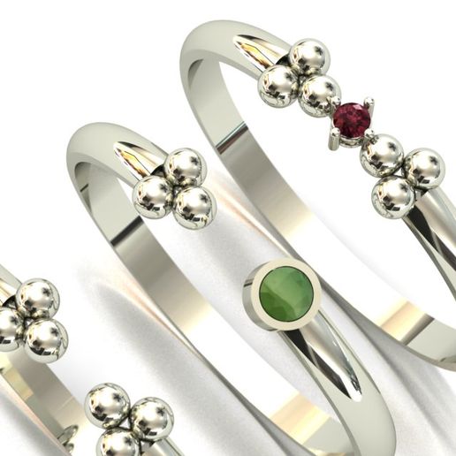 3 minimal rings 3D model