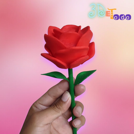 3d rose – without supports – Valentine’s Day – Printing on your site