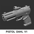 PISTOL-DAHL-V1.jpg weapon gun PISTOL DAHL V1 figure 1/12 1/6