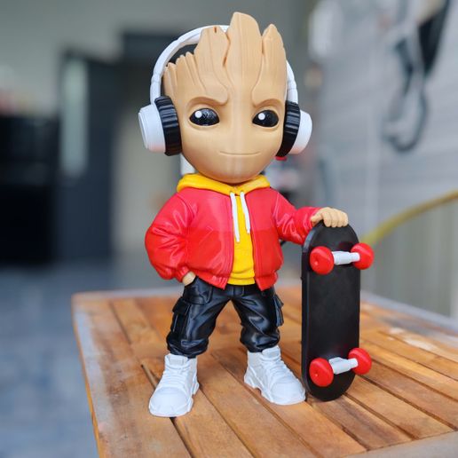 👶 baby groot urban vibes Fan art (no ams-multiparts/3mf)・ 3MF