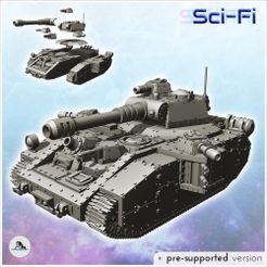 1-PREM-WB-VE-V12.jpg Fichier STL Char super lourd futuriste avec tourelle, autocanon et bolters (12) - Future Sci-Fi SF Post apocalyptic Tabletop Scifi Wargaming Planetary exploration RPG Terrain・Modèle imprimable en 3D à télécharger