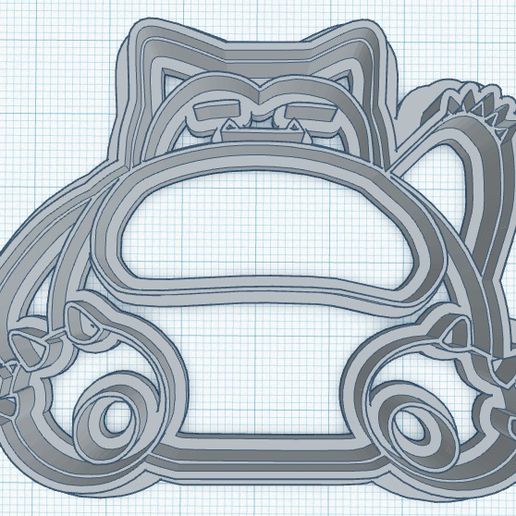Snorlax Cookie Cutter 3D model