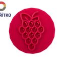 hrozno.jpg Archivo STL Sello de galleta + cortador - Uvas・Plan de impresión en 3D para descargar