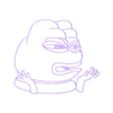 pepe-confused.stl Pepe frog Confused - Picture Art