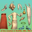 List of the meshes in BLEND, OBJ, FBX files Panoramix