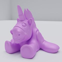 unicorn.jpg OBJ-Datei Cute unicorn・Design für den 3D-Druck zum Herunterladen