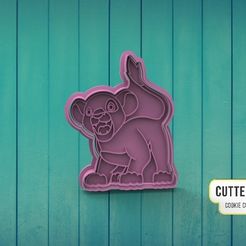 simba-m2.jpg STL file Simba Rey Leon The Lion King Cookie cutter M2・Template to download and 3D print
