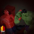 A72CFFC1-267B-4356-A5CD-20FD8282D371.jpeg Battle of The Hulks Diorama (Red Hulk vs The Incredible Hulk Diorama) STL