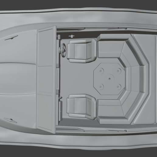 FletcherGTS_3Dmodel_TopView.png Fletcher GTS - Detailed 3D Printable Speedboat Model Kit