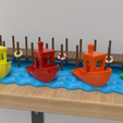 benchy_display3.png AquaWave Display: Stand for 3D Benchy and Umarell
