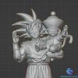 2.jpg Goku & Young Gohan - 3D Printable STL  - presupported