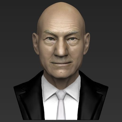 professor-x-charles-xavier-bust-ready-for-full-color-3d-printing-3d-model-obj-mtl-fbx-stl-wrl-wrz-1.jpg Professor X Charles Xavier from X-Men bust full color 3D printing
