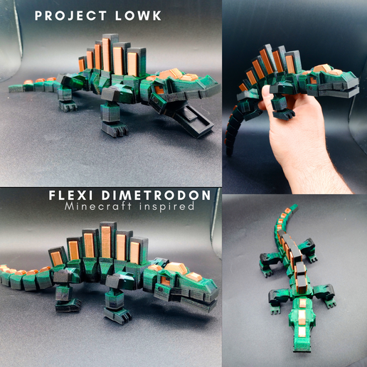 Flexi Dimetrodon Dragon | Minecraft Dragon | Lowk Dragon | Flexi Dragon | No Supports