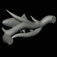 pstruh-29.png rainbow trout underwater statue on the wall detailed texture for 3d printing