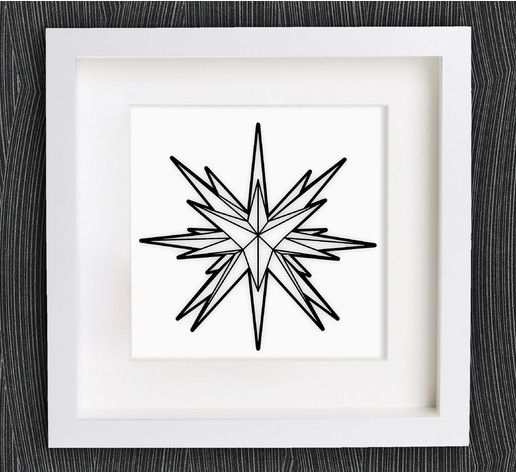 Customizable Origami Moravian Star