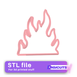 Fire-Outline-cookie-cutter.png Fire Outline Cookie cutter STL file