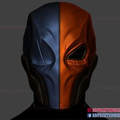 Deathstroke_helmet_3d_print_model-01.jpg Archivo 3D Casco de Deathstroke - Máscara de Cosplay de DC Comics・Plan imprimible en 3D para descargar