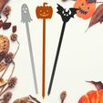 Halloween-Picks-1.jpg COCKTAIL PICKS HALLOWEEN EDTION Ghost Pumpkin Bat