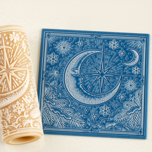 New Year Celestial Moon & Stars Texture Roller