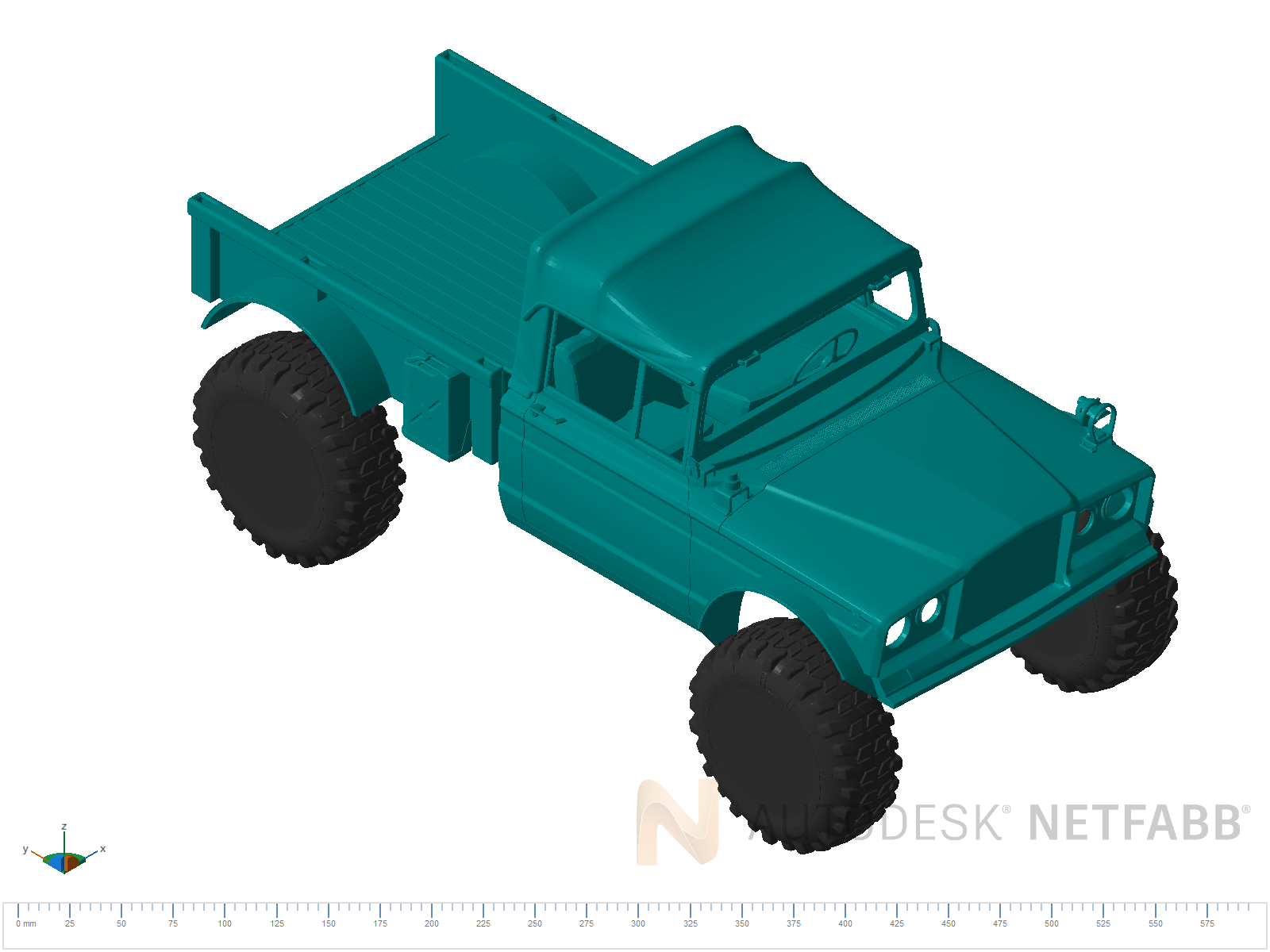 01.png Télécharger fichier RC Body Jeep Kaiser M715 scale crawler 1/10 • Objet pour imprimante 3D, VeloRex