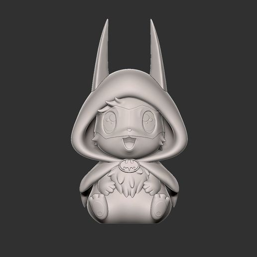 ZBrush-Document1.jpg Eevee as Batman – Free Pokémon STL Display Model