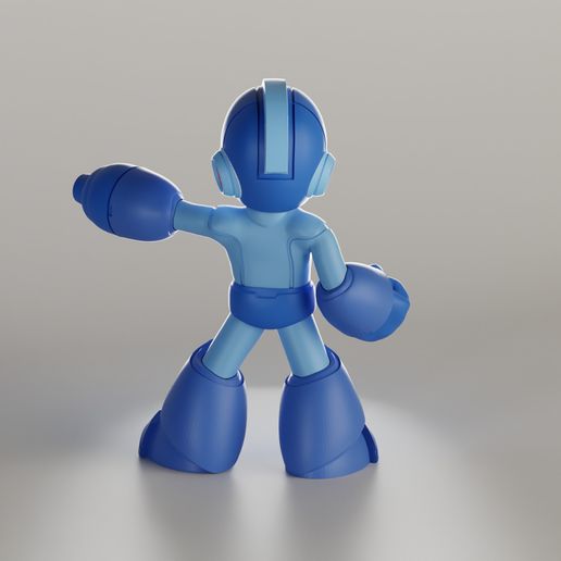 03-megaman-back.jpg MegaMan – 3D Printable Action Figure | Color-Separated STLs for Easy Multi-Material Printing