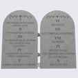 Shapr-Image-2024-02-04-095648.png Spanish text, 10 Mandamientos,The Ten Commandments list, God Words written on  tablets, flexi joint, print in place, 2 models hollow text, relief text