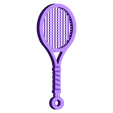 FOB_-_R.stl Download free STL file Tennis Racquet Key FOB • 3D printing design, Muzz64