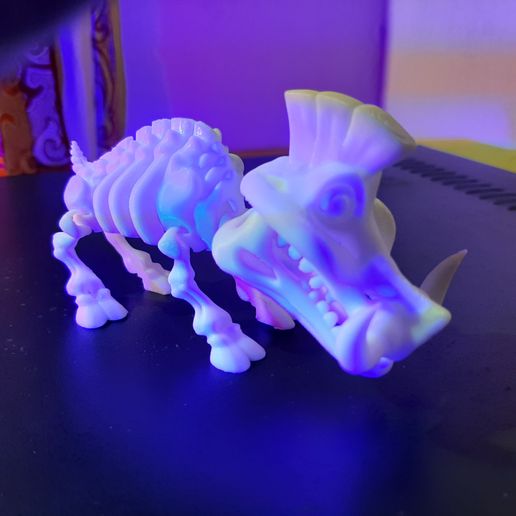 articulated-skeleton-wild-pig.jpg Funny Articulated Pumbaa Skeleton 3D Print Model – Funny Cartoon Warthog Bones, Print-in-Place STL